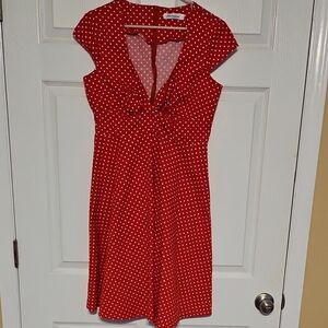 Bbondlinedress Red Polka Dot Fit And Flare Dress